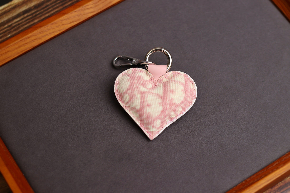 Pink CD Heart Keychain