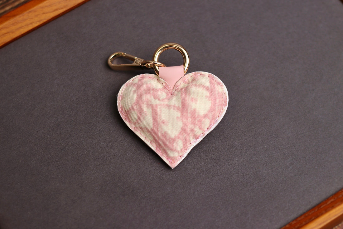 Pink CD Heart Keychain