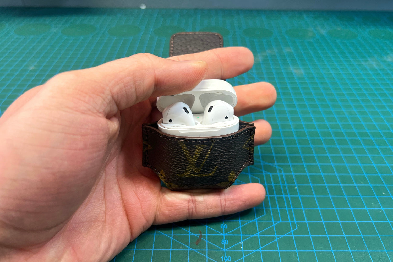 Brown Monogram Airpod Case