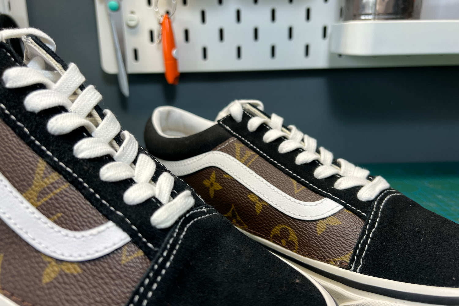 Brown Monogram Vans