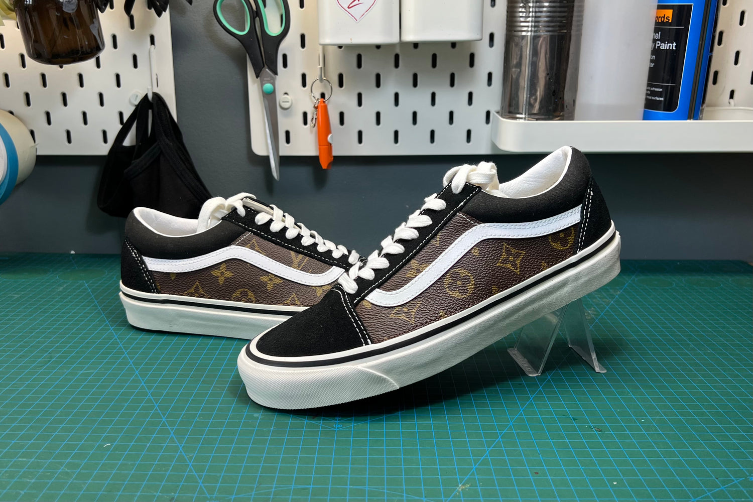 Brown Monogram Vans