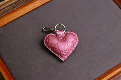 Pink GG Heart Keychain
