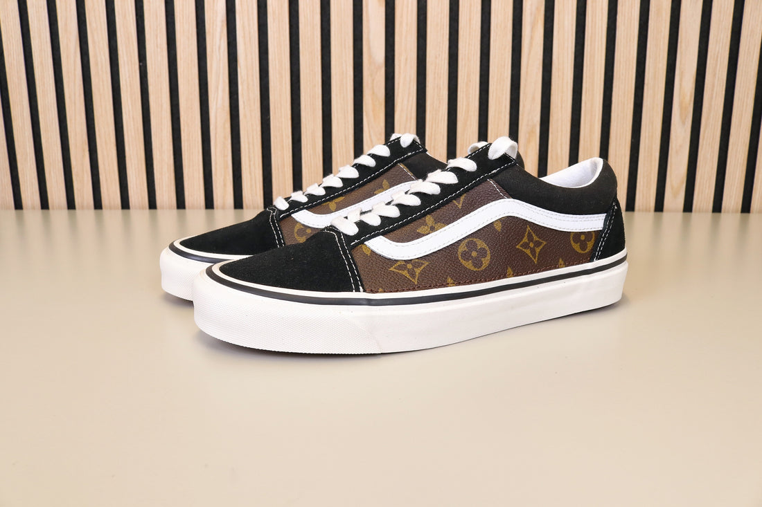 Brown Monogram Vans - UK 8.5