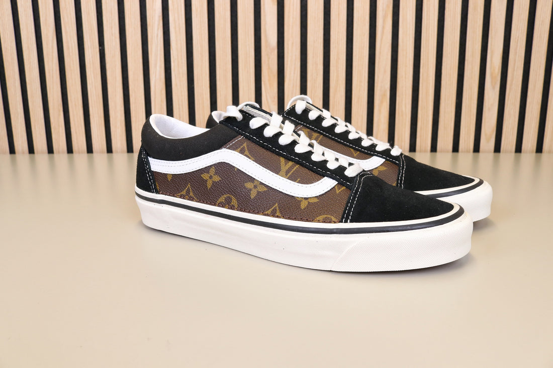 Brown Monogram Vans - UK 8.5