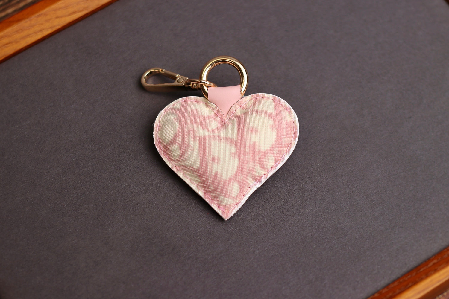 Pink CD Heart Keychain