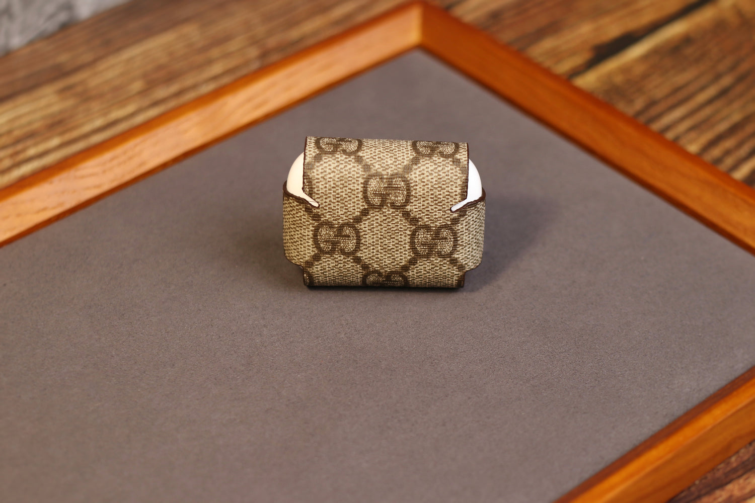 Beige GG Airpod Cases