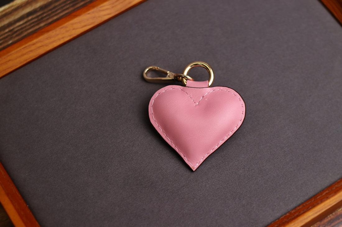 Pink BM Heart Keychain