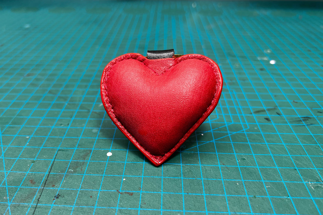 Valentine Brown Monogram Heart Keychain